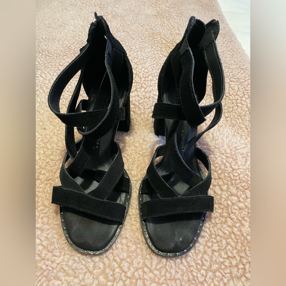 Thick strap heels